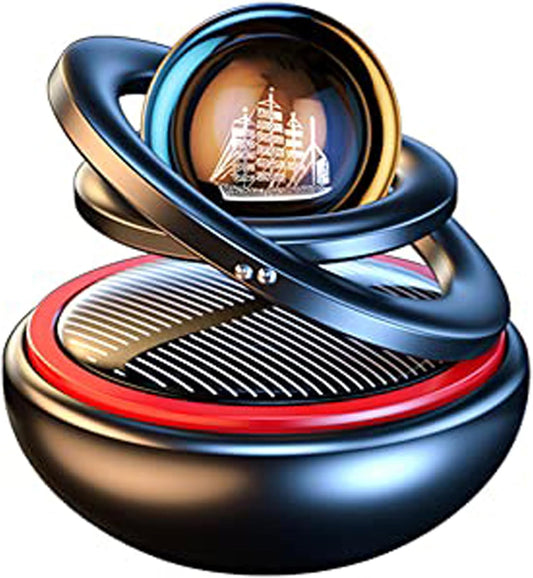 Solar Car Air Freshener Rotating Aromatherapy